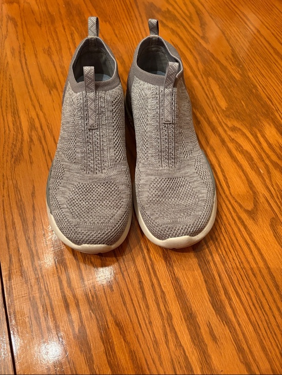 Skechers Shoes - Skechers Taupe Gray Slip-On Knit Sneakers